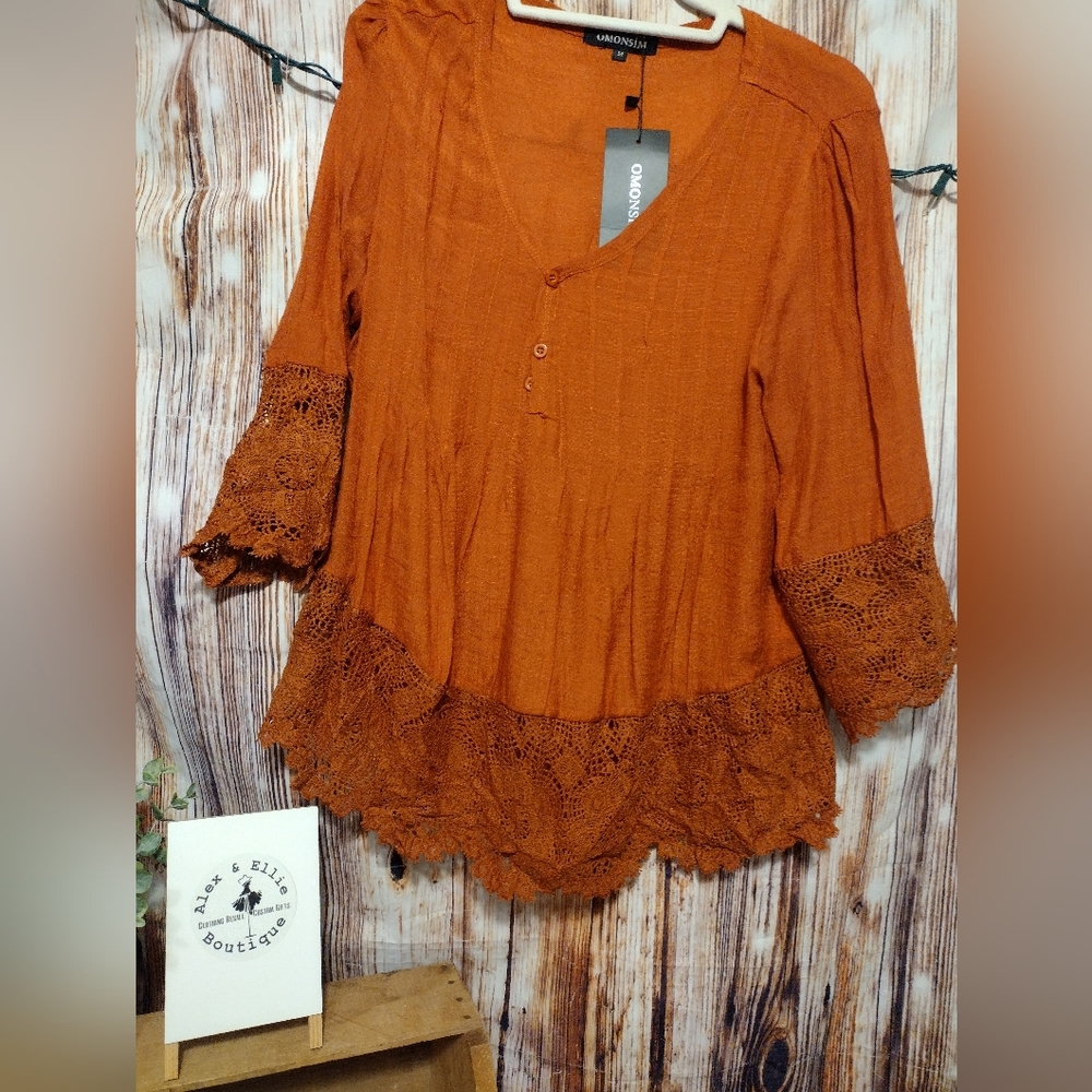 NWT Fall Boho boutique top